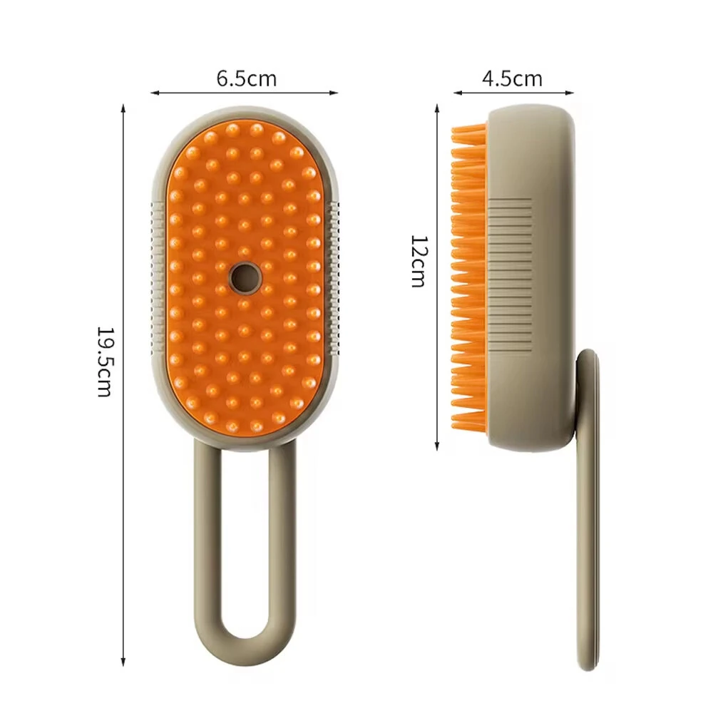 (image for) 3-in-1 Electric Pet Deshedding Brush Water Dog Spray Comb Massage USB Charging Soft Silicone Teeth Pet Grooming Tool